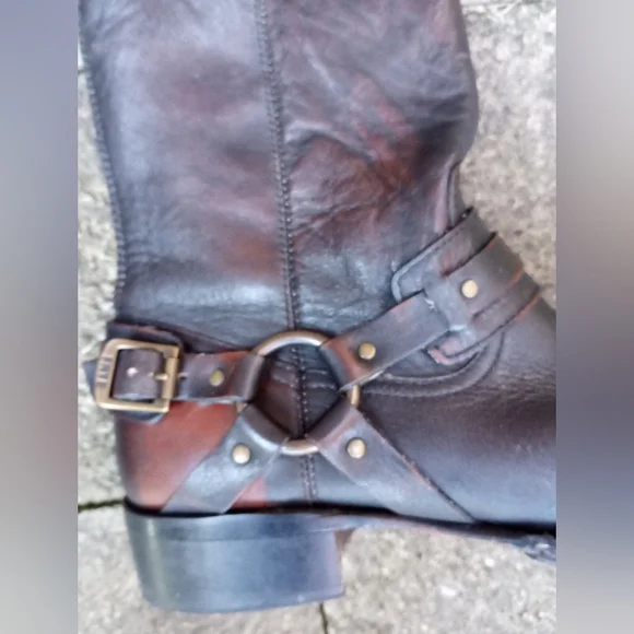 FRYE Mens Riley Harness Back Boot Brown Size 9.5 - Picture 14 of 14